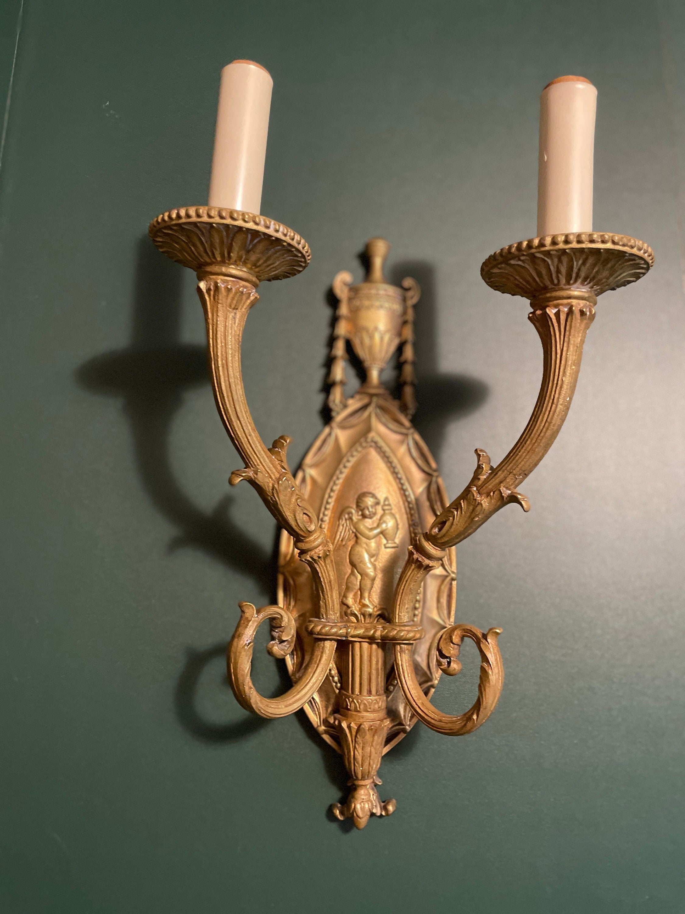 Vintage Unique Design Gold Bronze Wall Sconce Wall Hanging Lighting