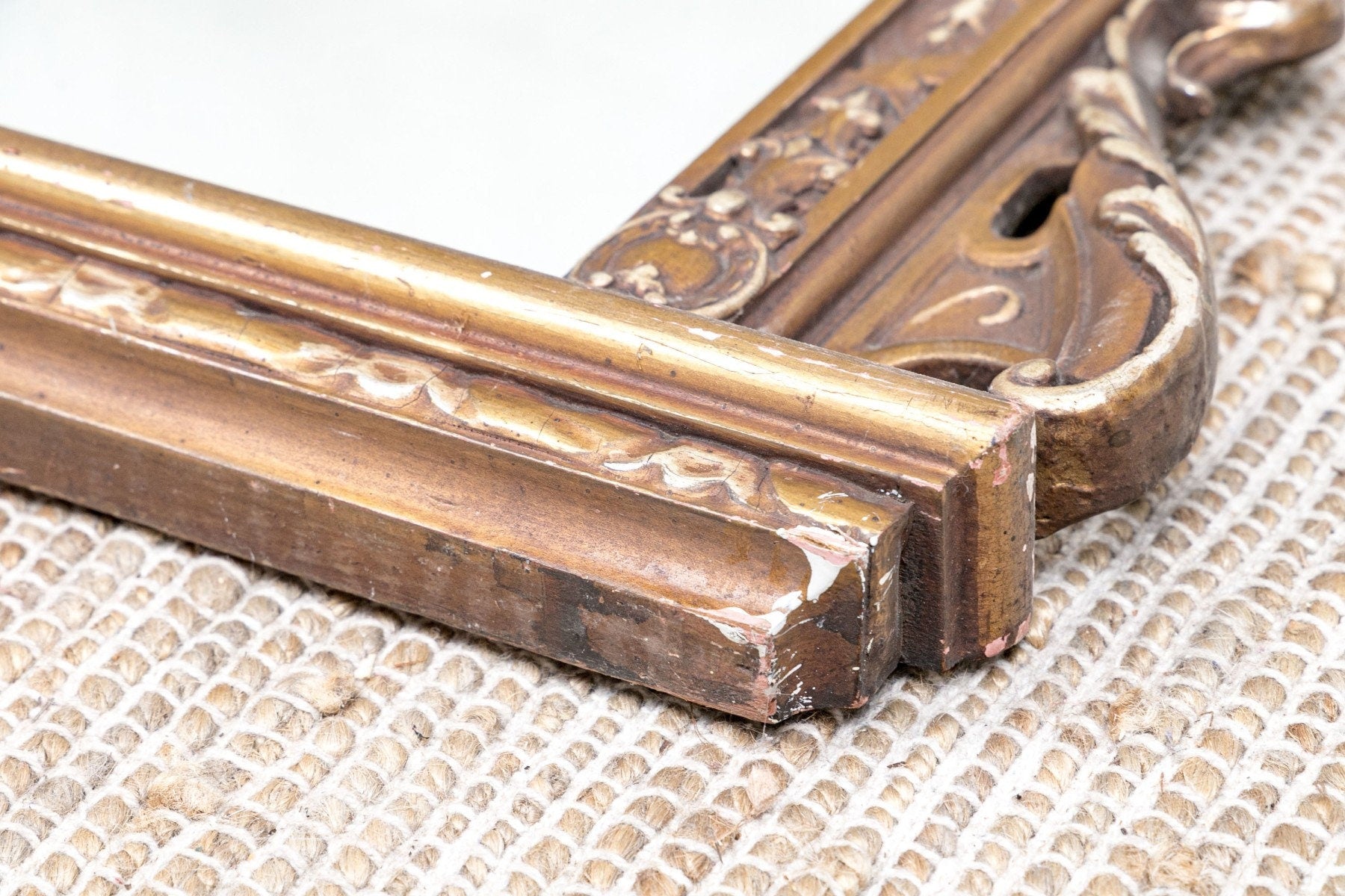 Antique Trifold Mirror Gilt Carved Frame Etched Glass Victorian Neoclassical Mirror Red Panel Impressive Etched 3 Part Large Mirror C 1840