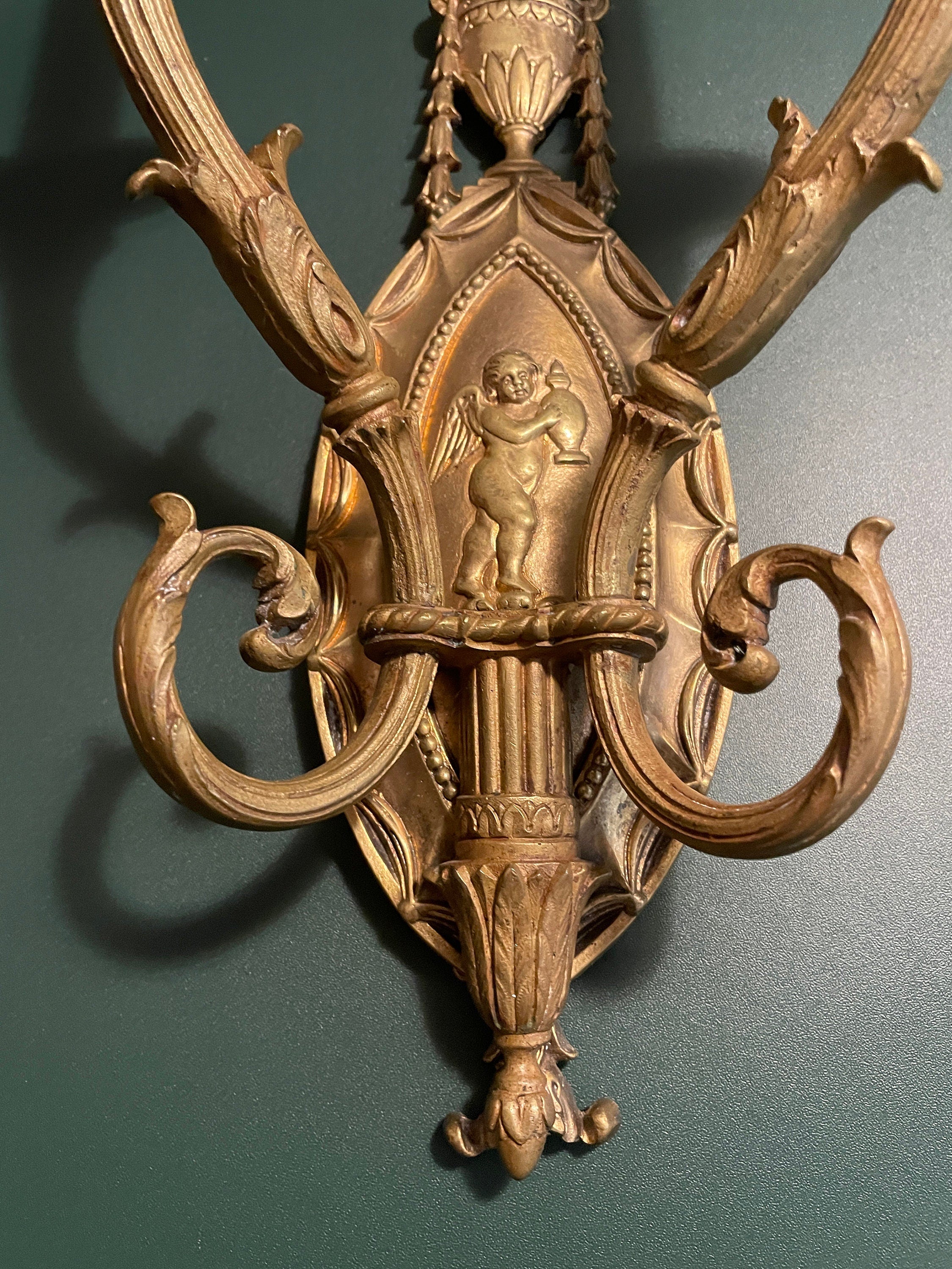 Vintage Unique Design Gold Bronze Wall Sconce Wall Hanging Lighting