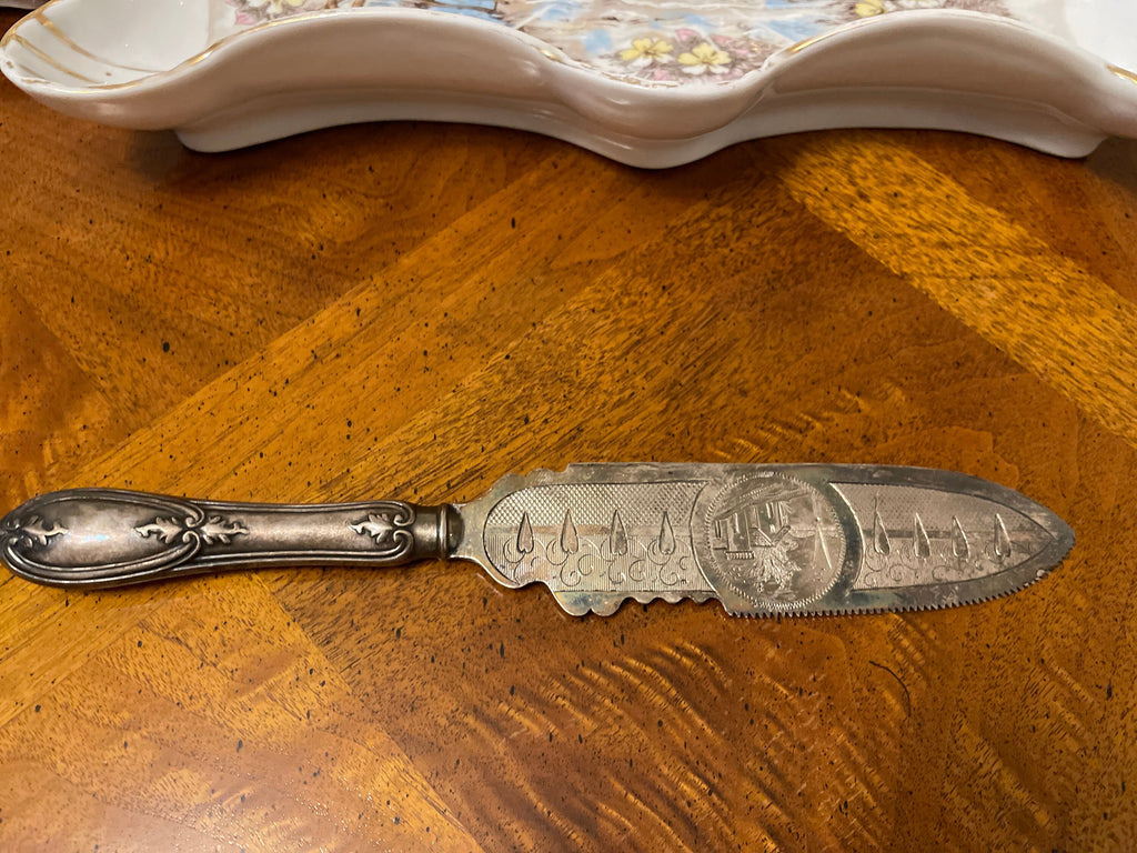 Antique BS M. Austria 11 Pcs Victorian Serving Ice Cream Set  1847 Rogers Bros Silver Knife