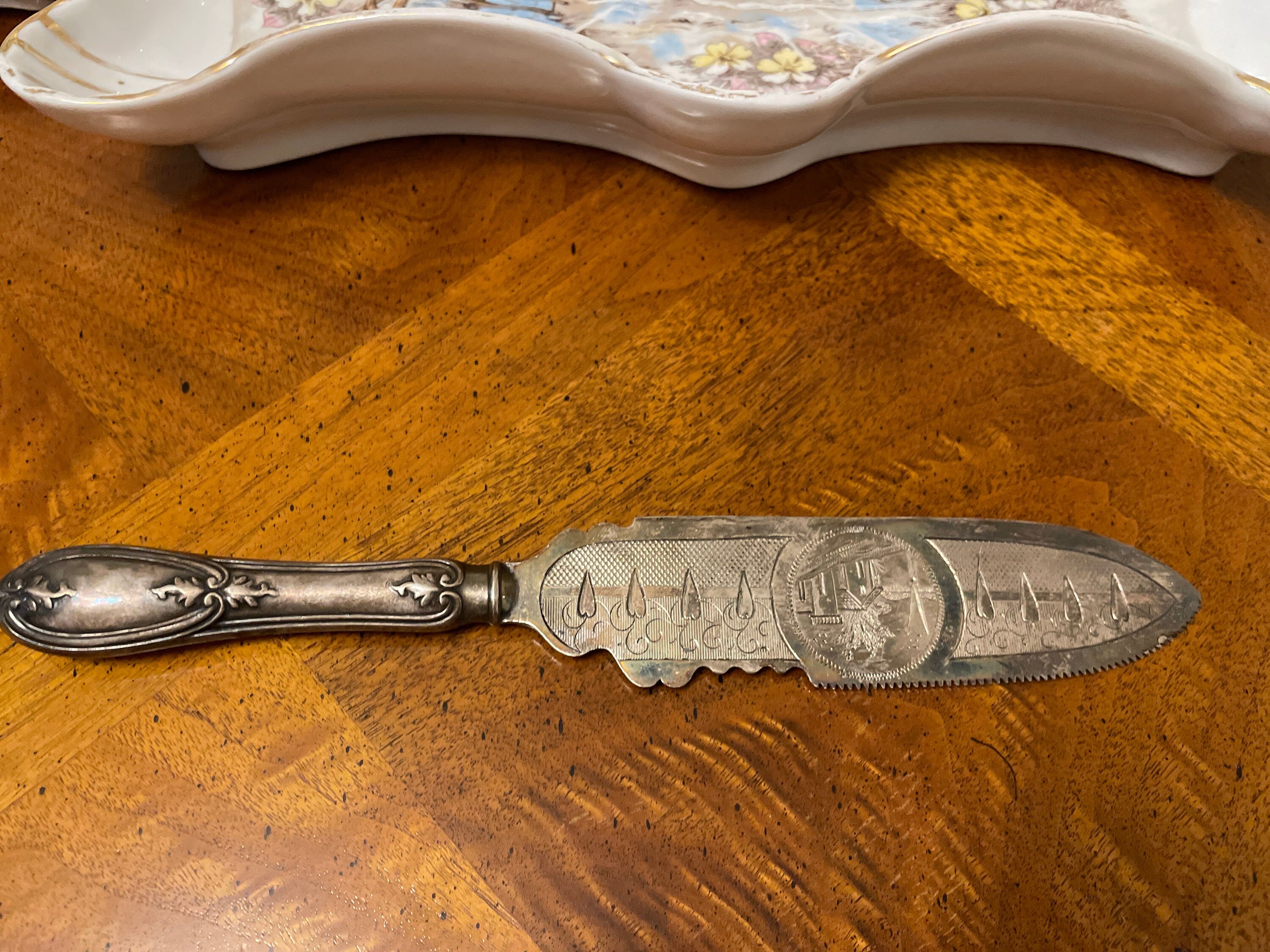 Antique BS M. Austria 11 Pcs Victorian Serving Ice Cream Set  1847 Rogers Bros Silver Knife