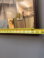 Vintage Art Deco Picture Mirror Lady at Piano Reverse Painted Airbrushed Boudoir Wall Mirror