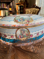 Vintage Amazing Limoges France Porcelain Dish with Lid  Gold Trim Round Cookie Bowl