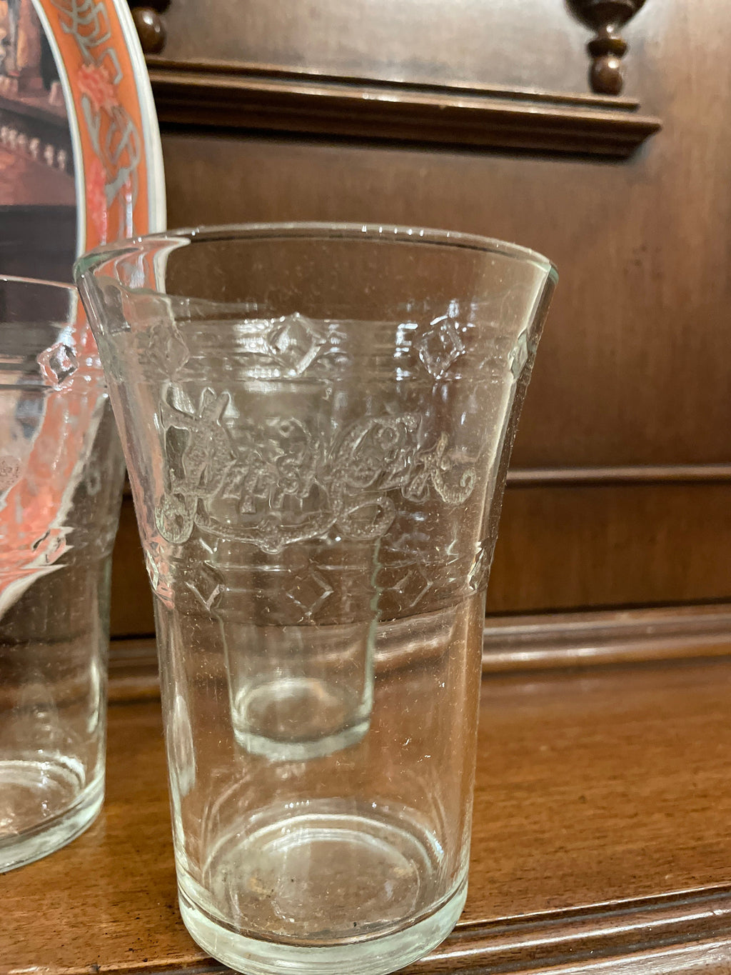 The Real Original Vintage Coco Cola Tray & Set of 6 Etched Glasses 1970s.Made in Usa
