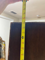 Antique  French Trumeau Gold Wood with Oil  Painting Tall Mirror 1900s