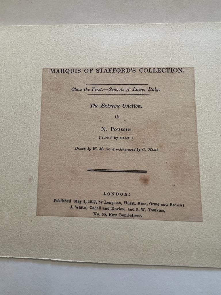 Pair of Vintage Gold Wood Engravings Framed Collectible Wall Art Marquis of Stafford's Collection