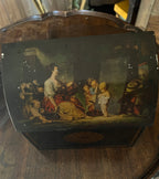 Vintage William Crawford Biscuit Tin, Classical Art Dome Lid Container