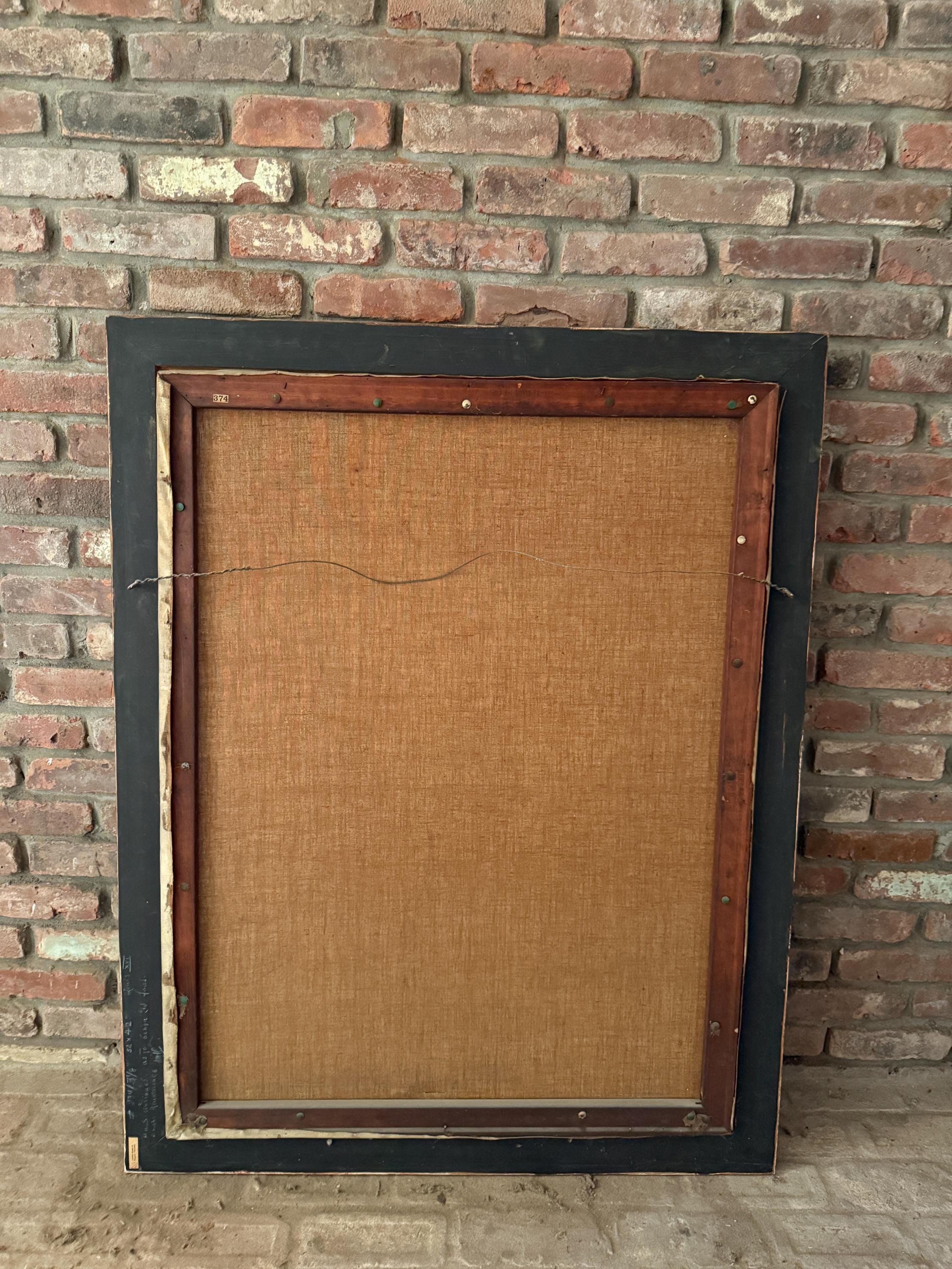 Antique Oil Painting of a Young Boy Red Large Framed Portrait 19th C English Style Rare Impressive Artwork Thomas Lawrence Inspired Wall Art