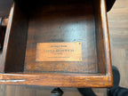 Antique Handcarved Walnut Chess Table, Backgammon Game by Theodore Alexander