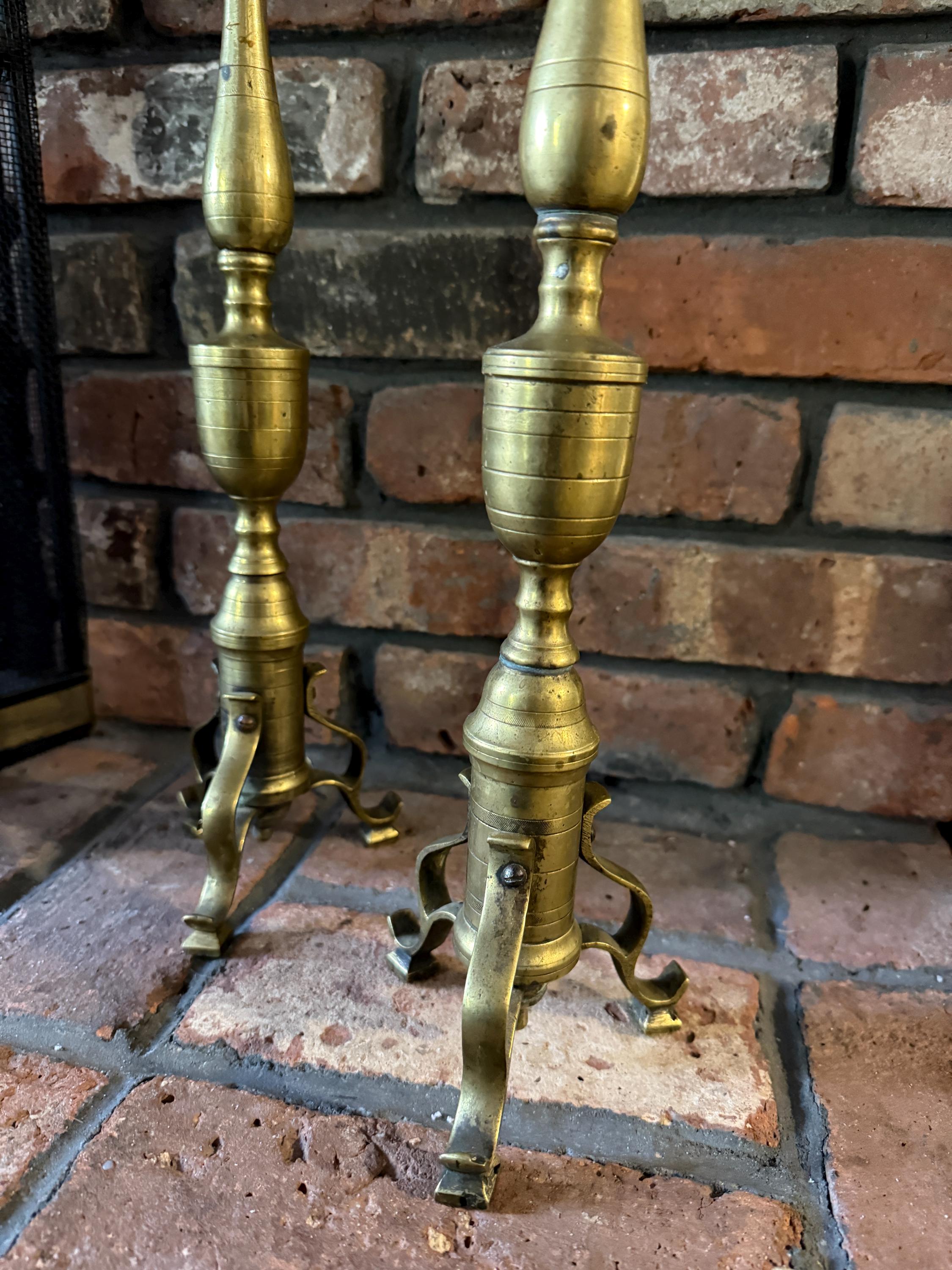 Antique Pair of Brass 19. Century Elegant Decorative Classic Dining Antique Home Décor Candle Stands Candlestick Elegant Piece Candleholder