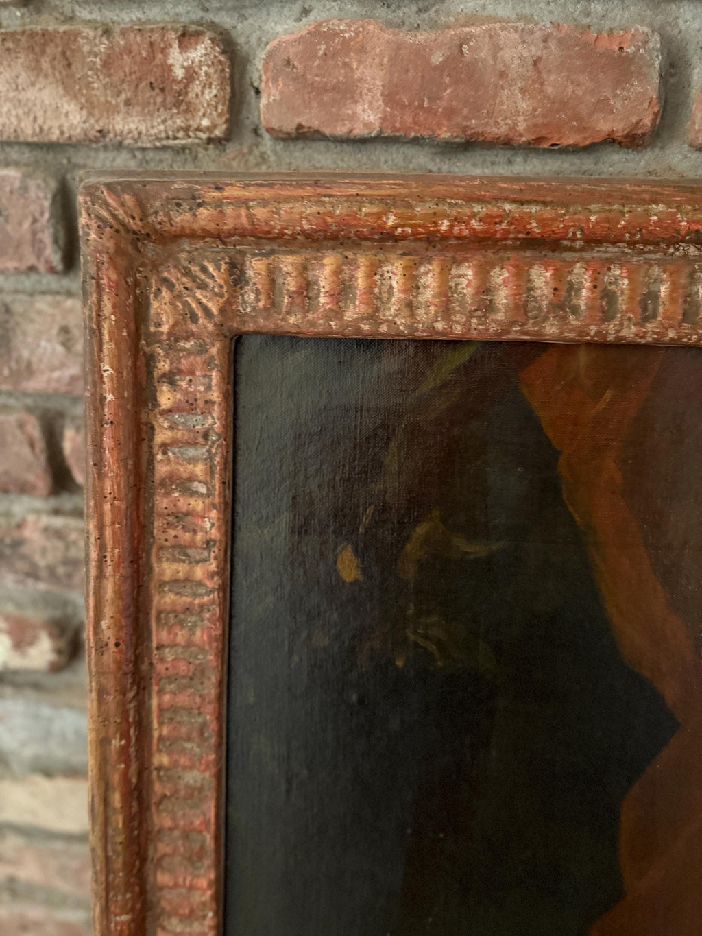 Antique Oil Painting of a Young Boy Red Large Framed Portrait 19th C English Style Rare Impressive Artwork Thomas Lawrence Inspired Wall Art