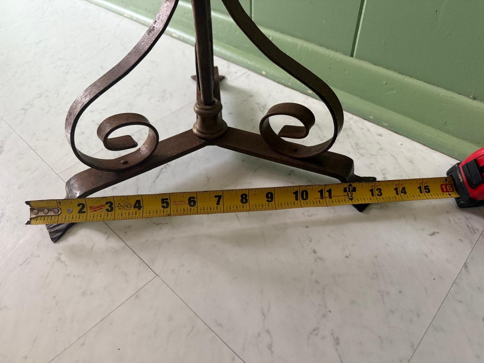 Antique Wrought Iron Floor Lamp White Milk Glass Shade Ornate Scroll Base Vintage Lighting Collectible Adjustable Lamp Victorian Style