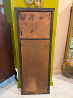 Antique French Trumeau Mirror with Engraved Scene Panel, Gilt Wood Frame, 19th Century