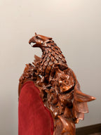 Vintage Carved Ornate Wood Eagle Crest Dining Chairs Renaissance Revival,  Set of 6 Chairs