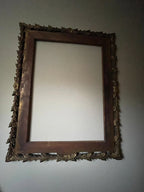 Antique Victorian Wood Gilt Picture Frame Acanthus Leaf French Wall Art Gallery Display Gilded Ornate Rococo Style Gold Hanging Home Decor