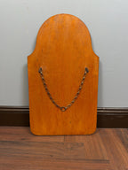 Vintage Art Deco Beveled Mirror: Scalloped Edge Hollywood Regency Wall Accent