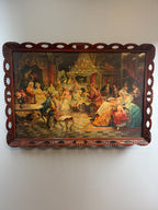 Large Music Scene Framed Print, Ornate Wood Frame, Vintage Victorian Wall Art