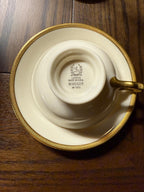 Set of 6 Lenox Windsor Teacups Saucers Gold Trim Ivory Gold Trim Set Elegant Lenox Windsor Tea  Cup  Saucer Pairs Ivory Porcelain Gold Set