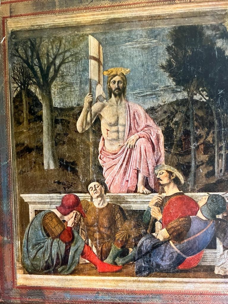Antique Religious Jesus Resurrection Piero Della Francesca Art Print Framed Italian Renaissance Masterpiece Christian Wall Decoration