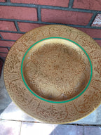 Set Of 8 Royal Bavarian 22K Gold Encrusted Serving Plates Ornate Antique Porcelain Tableware 1890s Decorative Luxury Gilded Dining Pieces