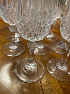 Vintage Footed Tumbler Collectible Glass &Ice Bucket Set 7 Pieces