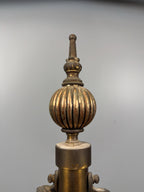 Antique Brass Rococo Revival Coat Stand | Ornate Victorian Entry Hall Tree