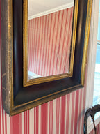 Antique Gilded Mirror Aged Patina Smoky Blurry Glass 19th Mirror Mercury Glass Federal Style Rustic Distressed Frame Early American Decor