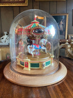Mr.Christmas Holiday Mary GO Around Collectible Village Square Carousel 11"9"