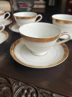 Vintage Sango Imperial Deluxe Cleopatra Fine China Teacup Set Gold Trimmed Elegant Japanese Porcelain Mid Century Serving Collectible