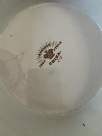 Collectible Antique Cake Plate Ironstone China Oriental Floral Platter Serving Dish Antique Hand Painted Round Plate Lunch Tableware Dish