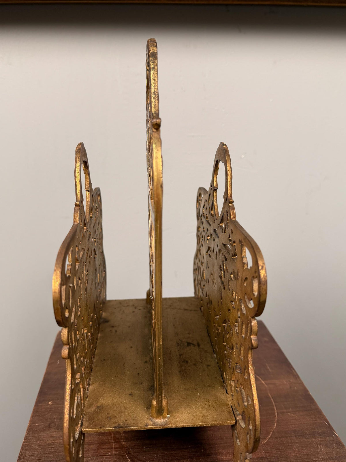 Antique Cast Iron Letter Magazine Holder Ornate Victorian Desk Organizer  Bradley  Hubbard B&H
