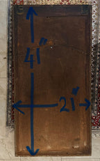 Antique Gilded Mirror Aged Patina Smoky Blurry Glass 19th Mirror Mercury Glass Federal Style Rustic Distressed Frame Early American Decor