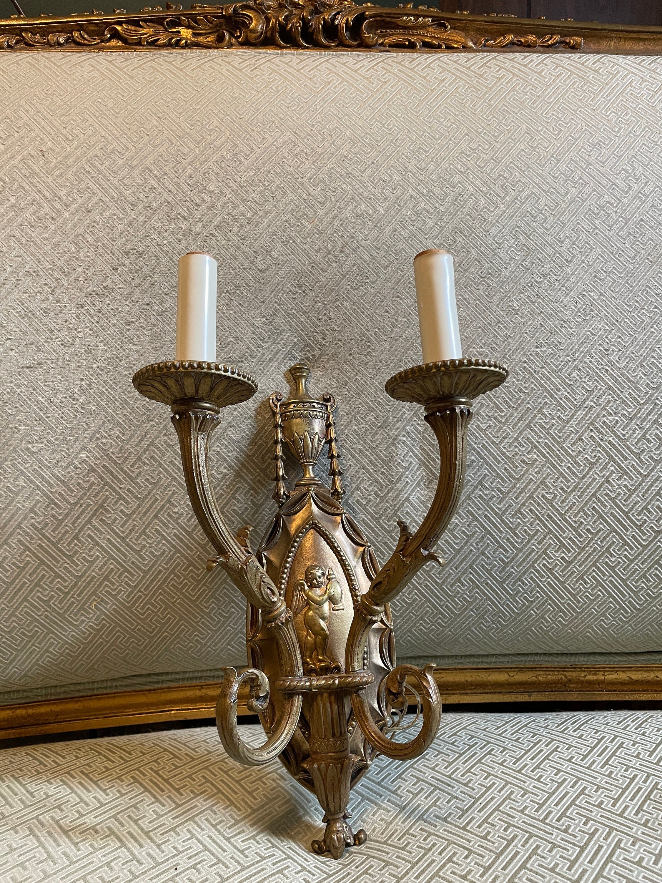 Vintage Unique Design Gold Bronze Wall Sconce Wall Hanging Lighting