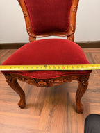 Vintage Carved Ornate Wood Eagle Crest Dining Chairs Renaissance Revival,  Set of 6 Chairs