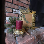Vintage Victorian Style Gold Brass Pictures Frame with Easel Back 16"12"