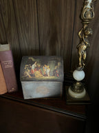 Vintage William Crawford Biscuit Tin, Classical Art Dome Lid Container