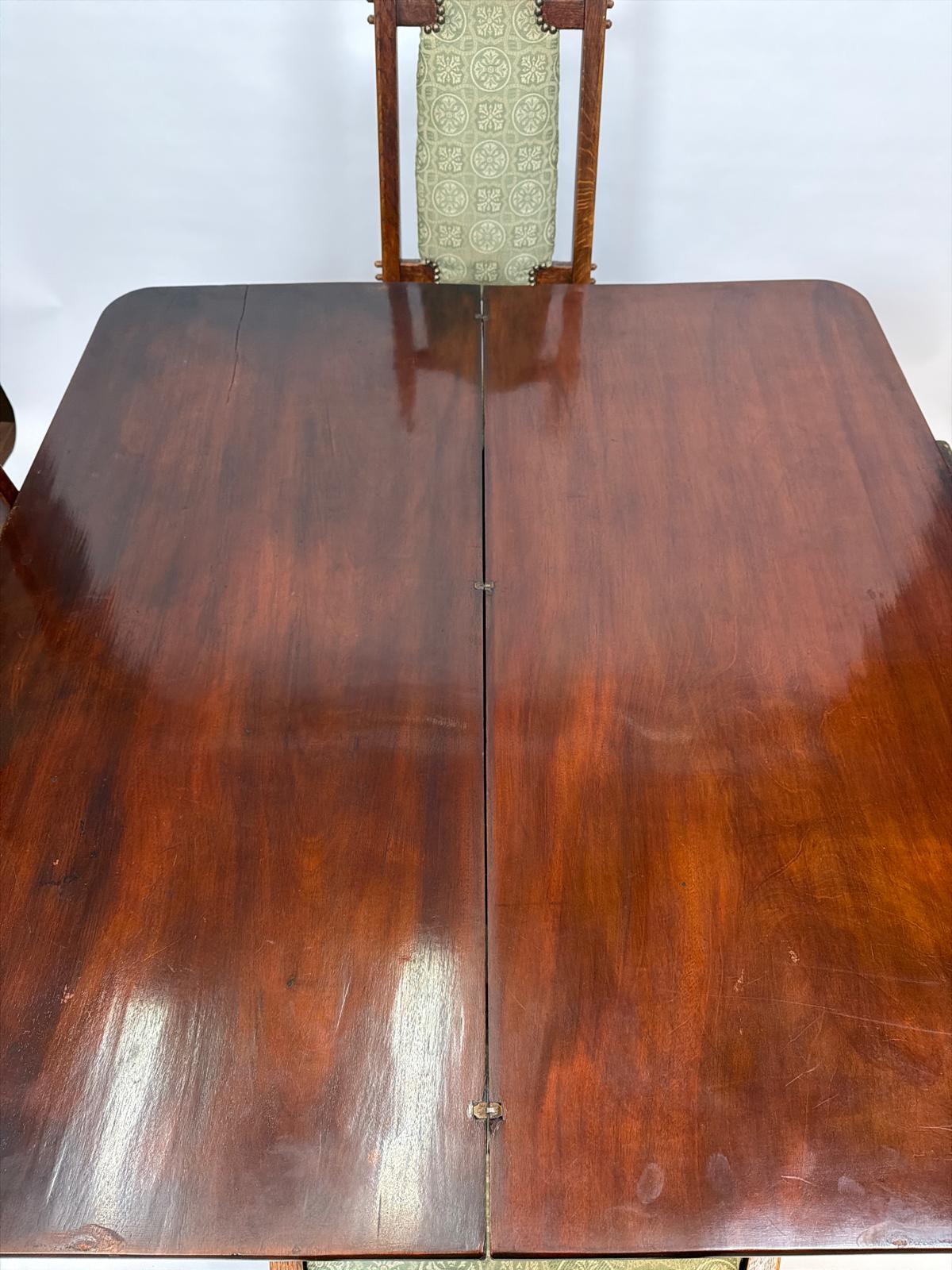 Set of 4 Antique Oak Gothic Revival Dining Chairs: Jacobean Style, French Provincial