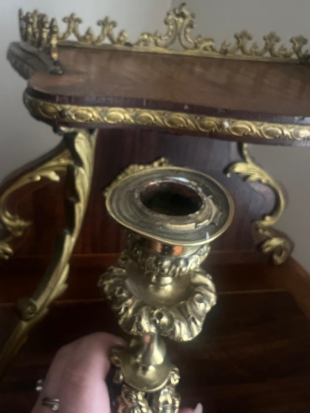 Antique Pair Candlestick Holders Elegant Figurine Design Victorian Style Decorative Accent Pieces Mantel Table Shelf Display Home Decoration