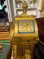 Antique French Ormolu Clock Candelabra Garniture Set Late 19th Century Cloisonné Enamel Sevres  Porcelain Clock  Set Luxurious Home Decor