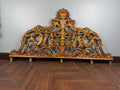 Vintage Rococo King Headboard | Ornate Gold-Tone Cast Metal Statement Piece