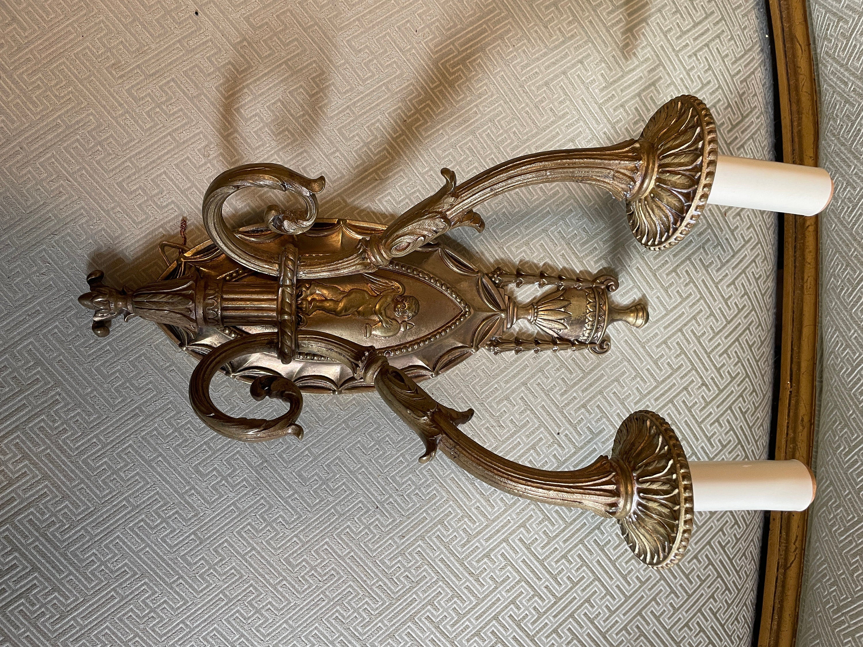 Vintage Unique Design Gold Bronze Wall Sconce Wall Hanging Lighting