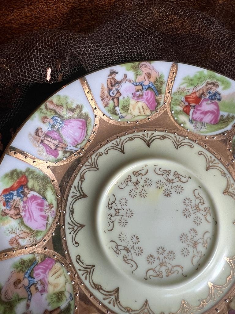 Royal Vienna Froganard Design Porcelain Cup Saucer