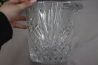 Vintage Cut Crystal Ice Bucket Elegant Starburst Design Heavy Clear Glass Handles Barware Centerpiece Gift Idea Display Timeless Charm