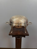 Vintage Silver Plated Chafing Dish, Ornate Baroque Serving Warmer with Lid
