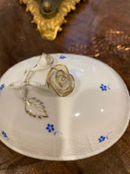 Vintage Herend Porcelain Covered Dish Floral Gold Accents Rose Handle Hungary Handmade Elegant Collectible Kitchen Centerpiece Tableware