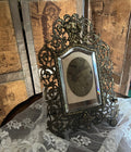 P.E. Guerin Brass And Copper Picture Frame With Repousse Satyr Collectible Mirrored Frame Rare 1850s Ornate Victorian Baroque Decoration