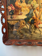 Large Music Scene Framed Print, Ornate Wood Frame, Vintage Victorian Wall Art