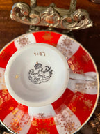 Vintage Royal Grafton Porcelain Bone China Floral Cup & Saucer.Made In England.