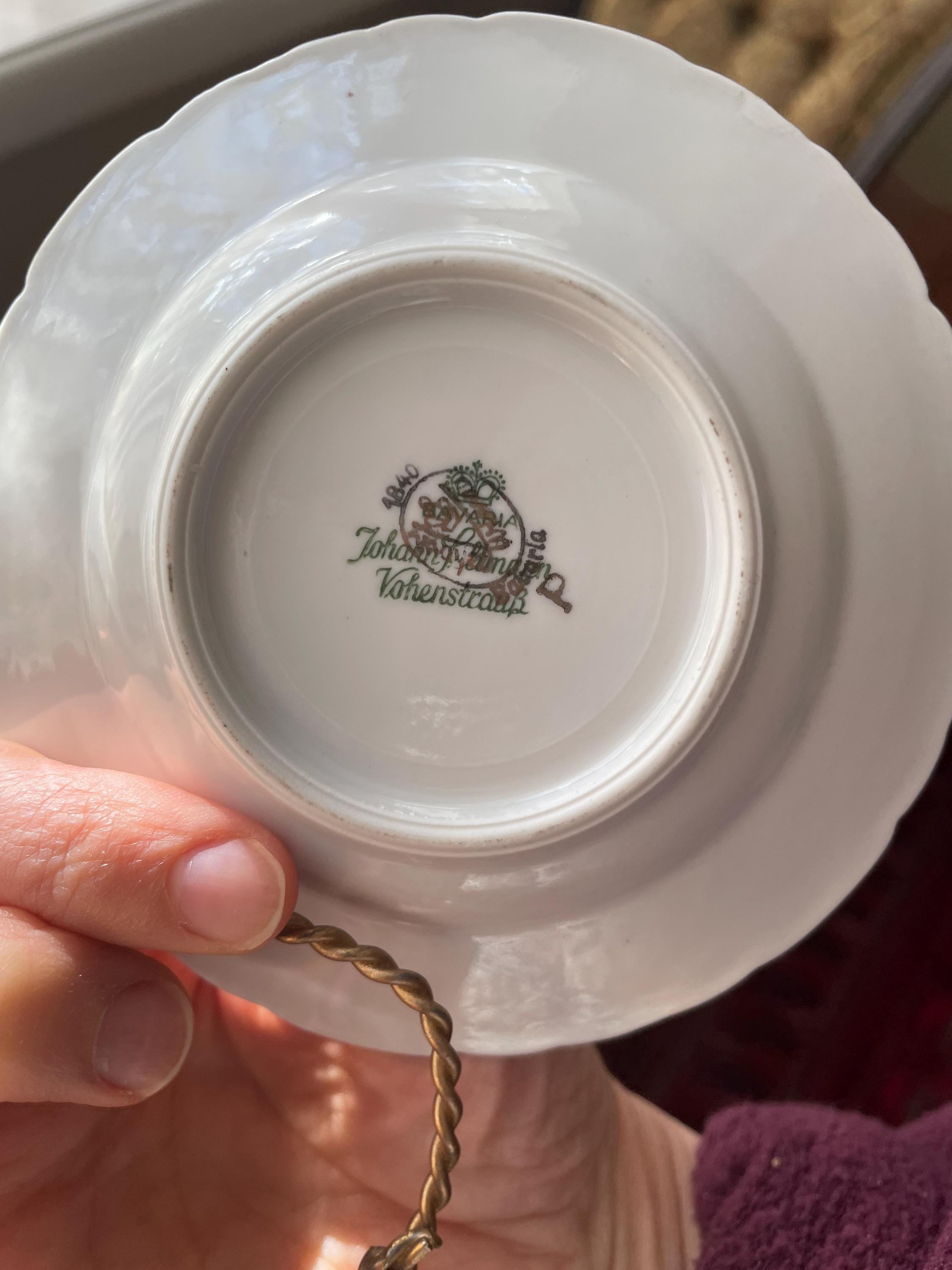 Vintage Floral Porcelain Teacup Set Gold Trim Red Hand Painted Saucer English Style Display Elegant Romantic Roses Regal Collectible Decor