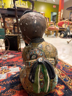 Antique Chinese Child Statue Holding Flower Asian Composition Figure Oriental Decorative Sculpture 16”